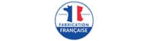 Fabrication Française : Le logo bleu blanc rouge officiel Logo officiel "Fabrication Française" (Made in France). Badge circulaire bleu blanc rouge stylisé garantissant l'origine du produit.